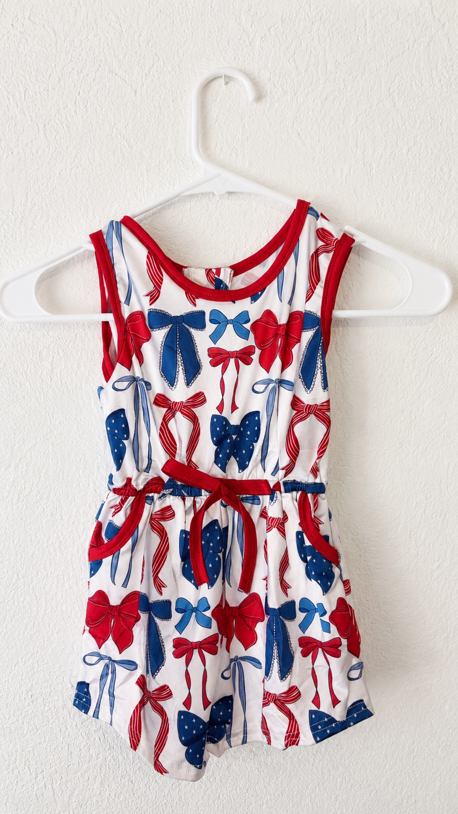 Red, White & Bow Romper❤️✨